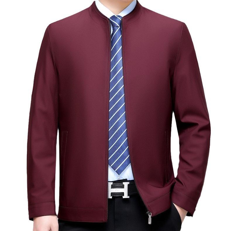 2024 Spring Business Casual Turn-Down Collar Jacket for Middle-Aged Men