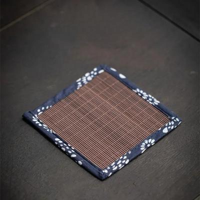 Naturalny Bambusowy Bieżnik Podkładka Podkładki Pod Herbatę Podkładka na Stół Podkładka Termiczna Japoński Styl Podstawka Domowa Kawiarnia Restauracja Dekoracja