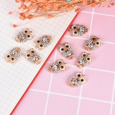 10Pcs   Owl Enamel Charms Pendant Diy Jewelry Craft Findings