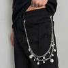Salircon Punk Metall Imitation Perle Hosenkette Herren 2026 Trendige Silberfarbe Handgefertigte Perlen Jeans Taillenkette Schmuck Zubehör