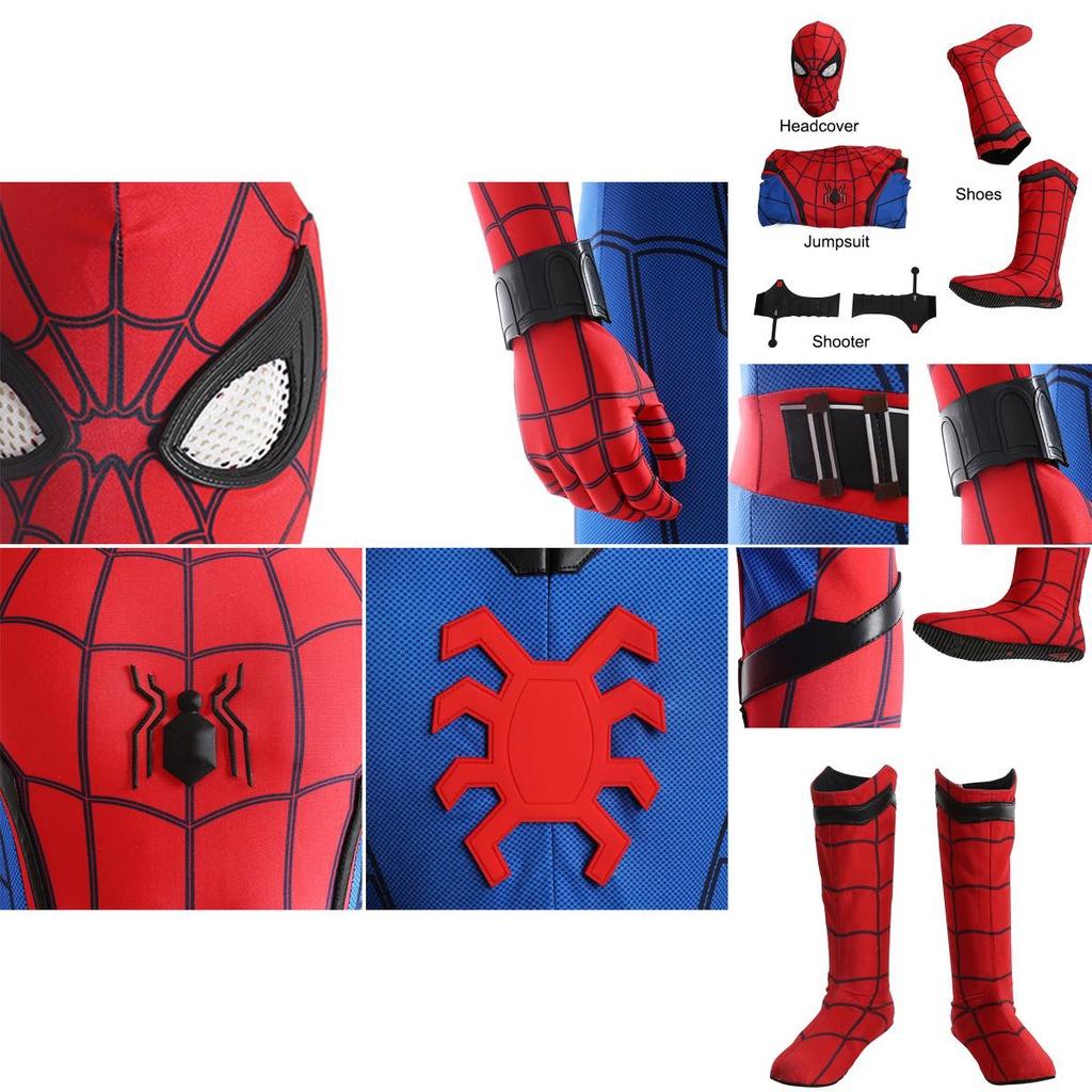 Stunning Spiderman Homecoming Cosplay Costume With Exquisite 3d Printed Design