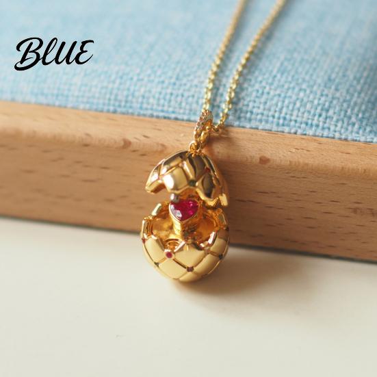 Egg Pendant Jewelry Retro Necklace Medieval Style Easter with Love