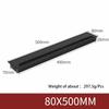 1Pcs Length 80mm-1000mm Aluminum Alloy Hole Cover Furniture Office Ventilation Hole Plug Desktop Hardware Black/Silver