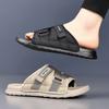 Fashion Hot Sale 2025 Men's Korean Streetwear Slides Fashionable Comfortable Slippers Lightweight Material Anti-Slip Beach Home Sandals