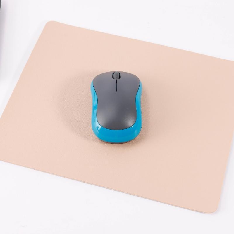 Solid Color Minimalist Leather Thickened Mouse Pad for Laptops