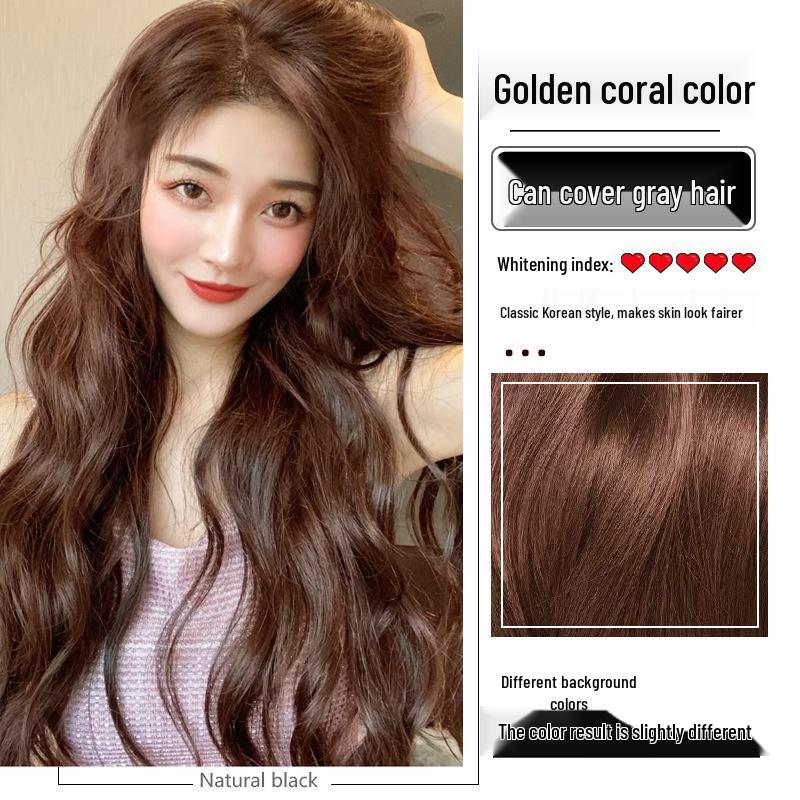 2026 Hair Dye Cream: Gray-Brown Linen, Black Tea Color, with Hair Care Benefits