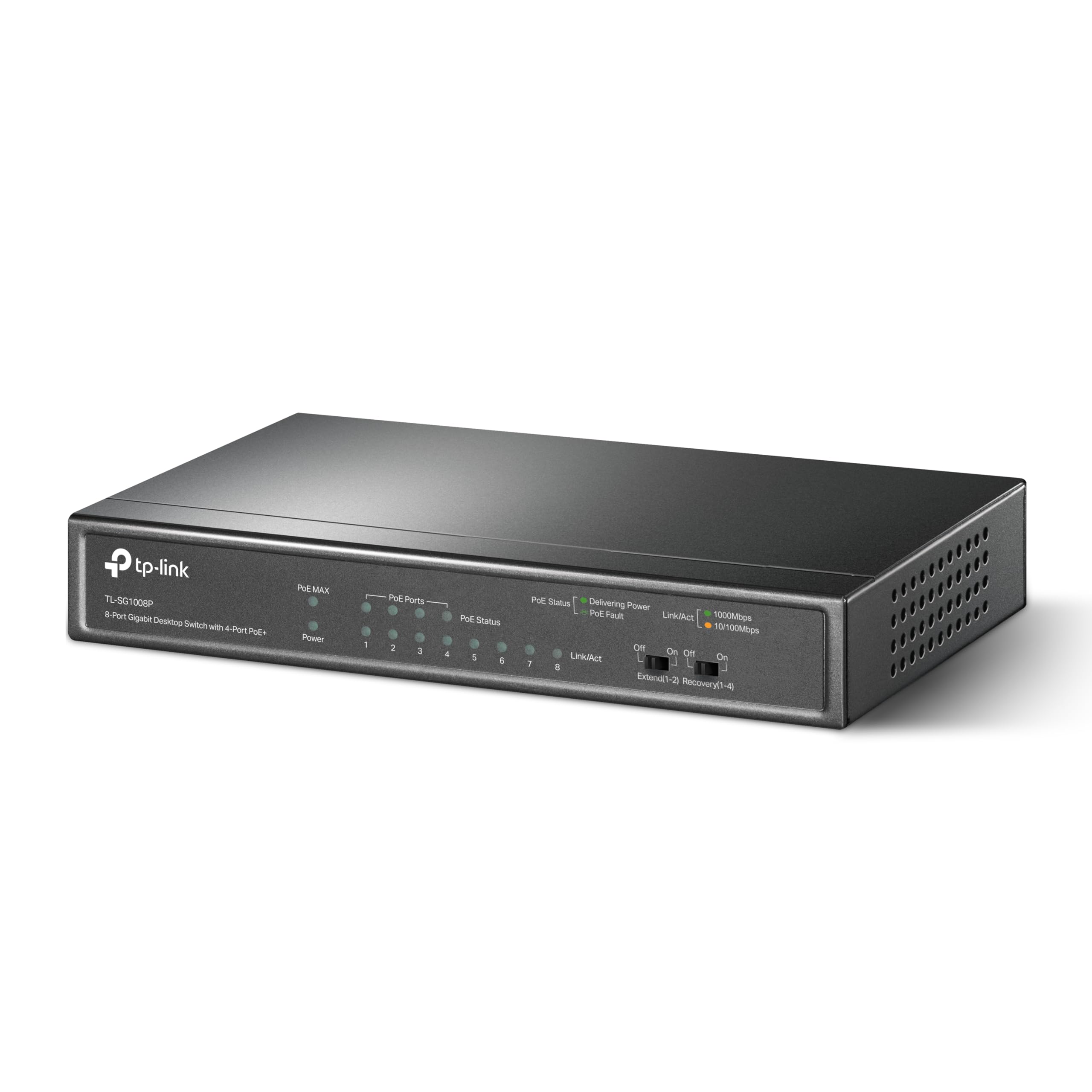 

Unmanaged PoE Switch Giga Compatible 8 Ports Port Free Switching Hub TP-Link (4 PoE) TL-SG1008P