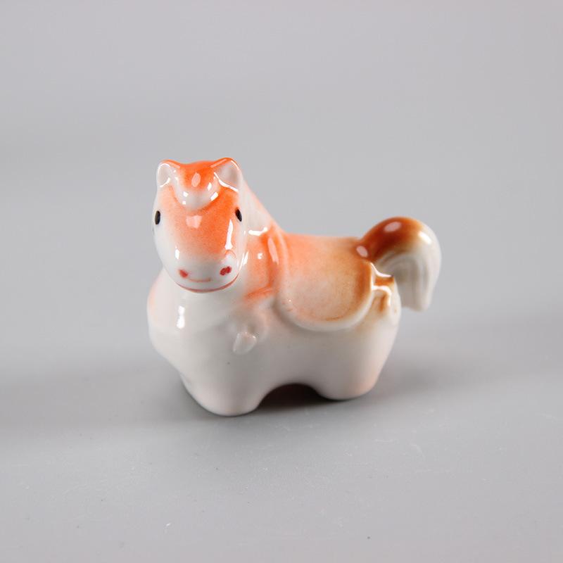 Ceramic Chopsticks Pillow Cartoon Chinese Zodiac Horse Chopstick Rest Home Decoration Chopsticks Chopsticks Holder Spoon Holder