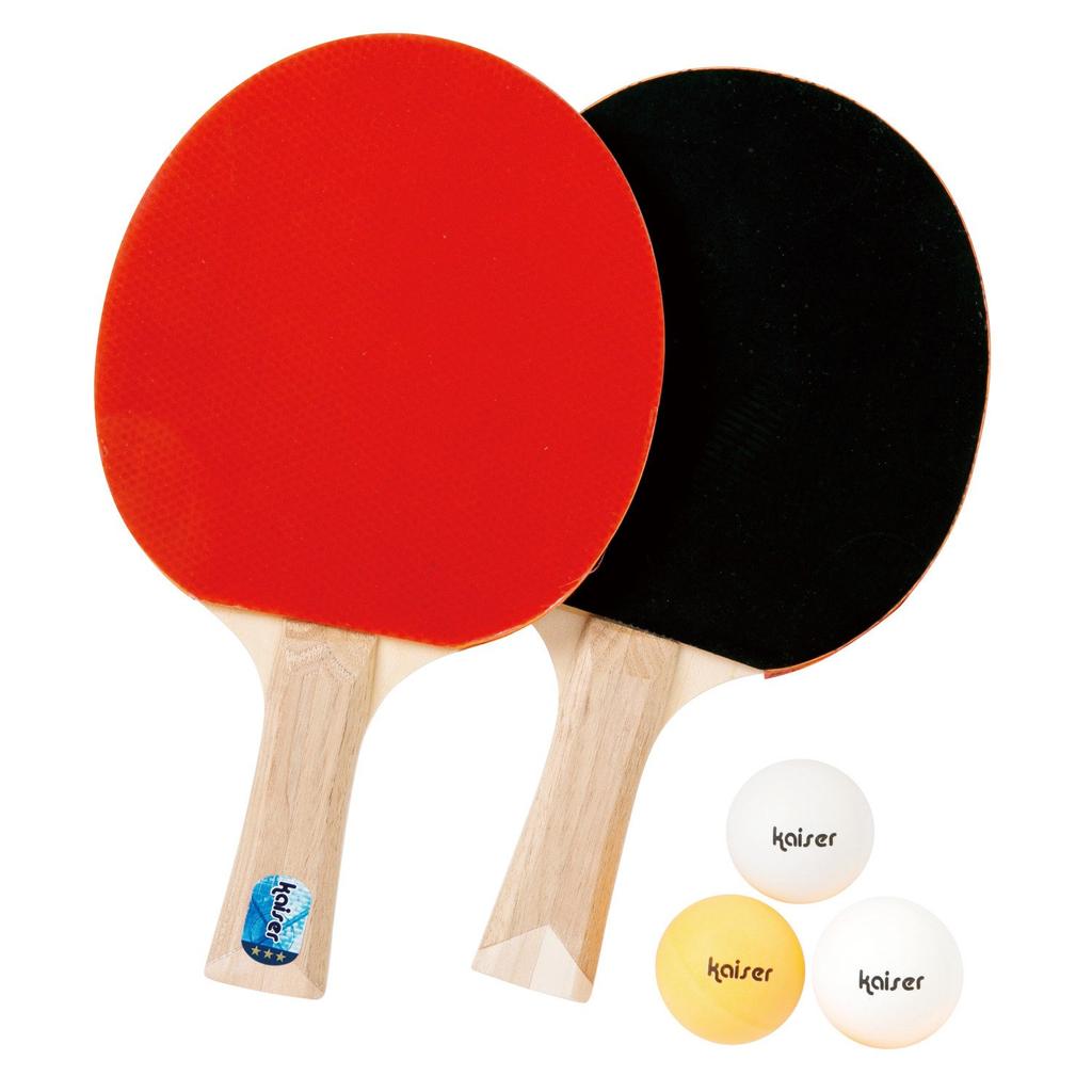 KAISER Table Tennis Racket Set D Shakehand with Ball and Case for Practice KW-016