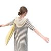 Korean Casual Striped Knit Hoodie Dress for Women, Summer College Style