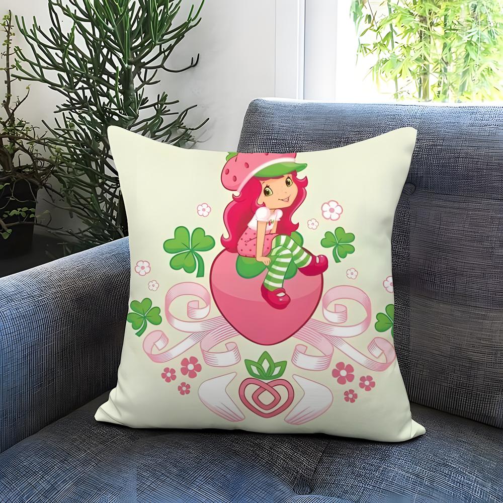 Hot S-SStrawberry Shortcake Cushion Cover Comfortable Reversible Pillow Cover Ideal for Car Sofa Bedroom & Beyond