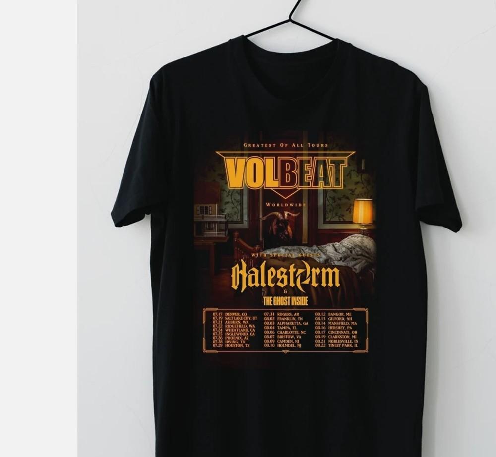 

NEW Volbeat Halestorm 2025 tour dates Tee Shirt Black All Size XL