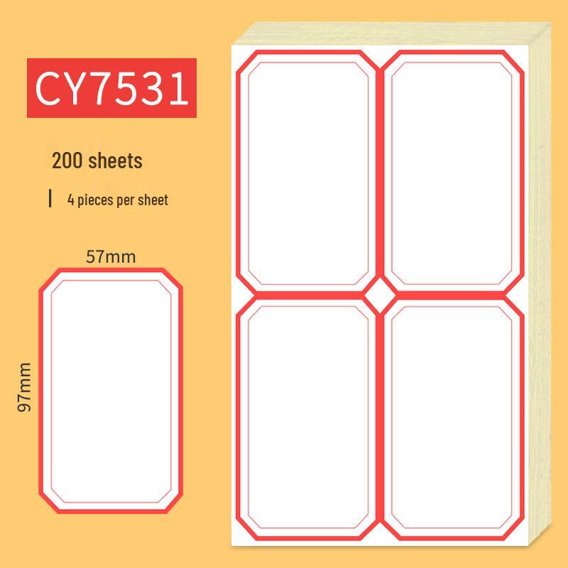 Handwritten Self-Adhesive Label Stickers for Office and Memo Marking