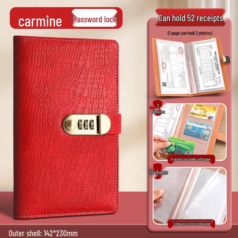 Password-Protected Bill, Check, and Receipt Organizer