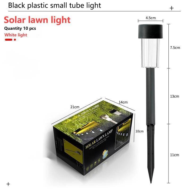 

Solar - powered Stainless Steel Small Tube Lamp, Outdoor Waterproof Courtyard Plug - in Light, Garden Landscape Solar Lawn Light L