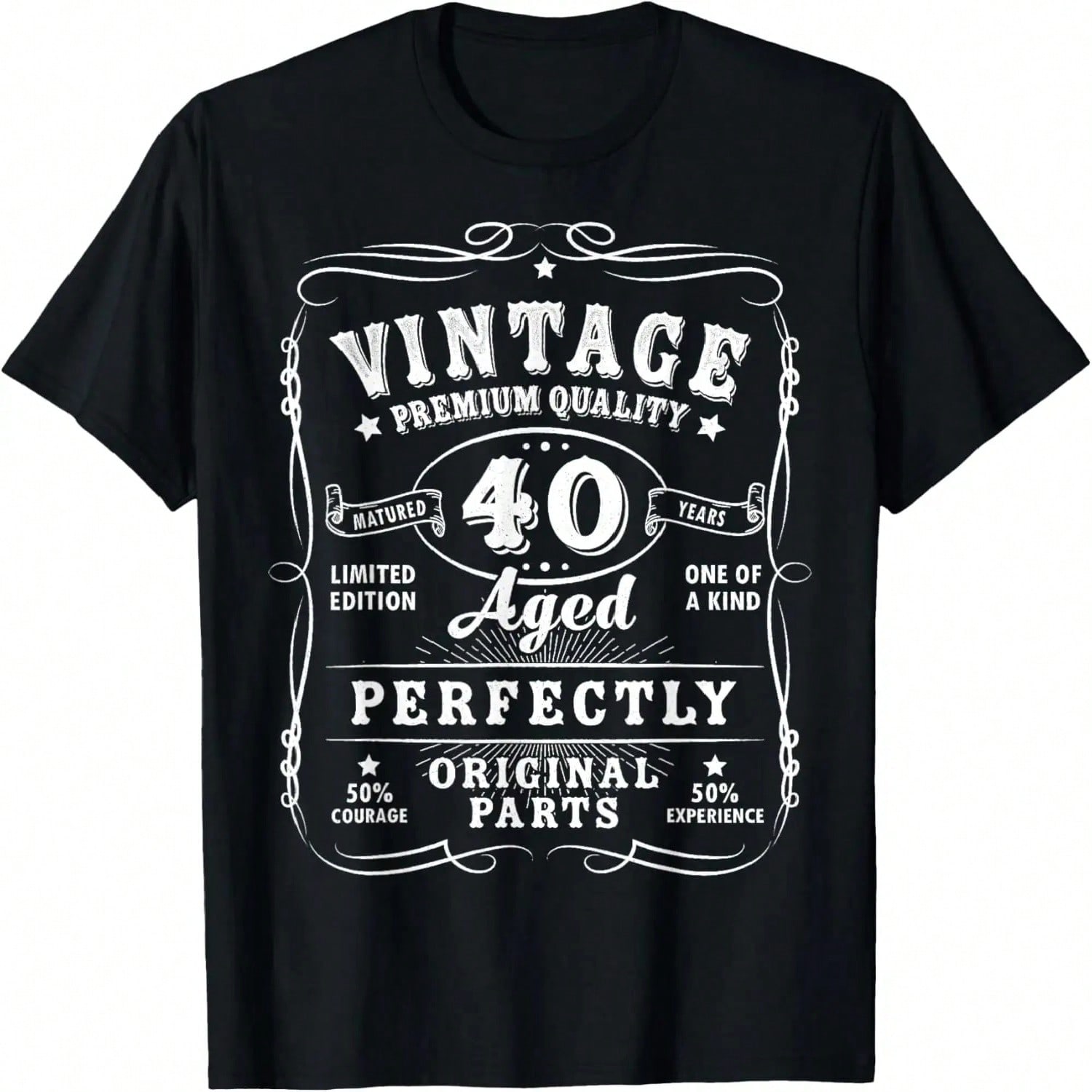 Vintage 40th Birthday Decorations Gag Funny 40 Birthday T-Shirt S разноцветный
