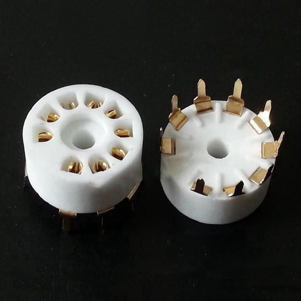 Reliable Ceramic 9Pin B9A PCB Tube Socket for 12AX7,12AT7,12AU7,ECC83,ECC82 for Home Studio Use 9pin Vacuum Tube Socket