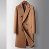 Cappotto di Lana Doppiopetto da Uomo di Media Lunghezza con Collo da Abito - Collezione Autunno/Inverno 2025