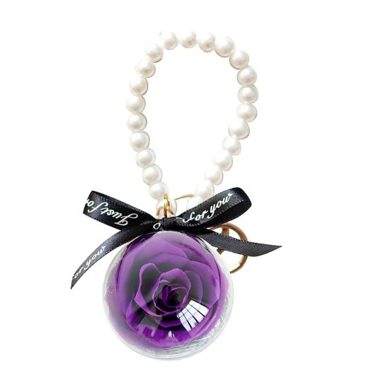 Konservierte ewige Blume Schlüsselanhänger Schultasche hängende Schnalle kreatives Souvenir