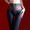 High-Waisted Lace Seamless Velvet Plus Size 120D Lycra Black Silk Butt-Lifting Tights