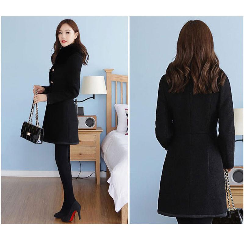 Herbst Winter Damen Wollmantel