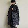 Plus Size Women's Mid-length Long-sleeved Cotton-padded Jacket Women's Jacket Women's Tide Autumn and Winter Warm Imitation Down Jacket Women