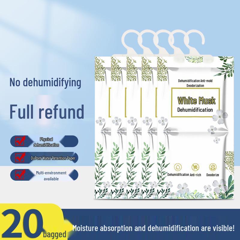 Pungă dezumidificator absorbant de umiditate agățabilă: Anti-Mucegai, Umiditate & Absorbție Apă pentru Dormitoare & Dulapuri