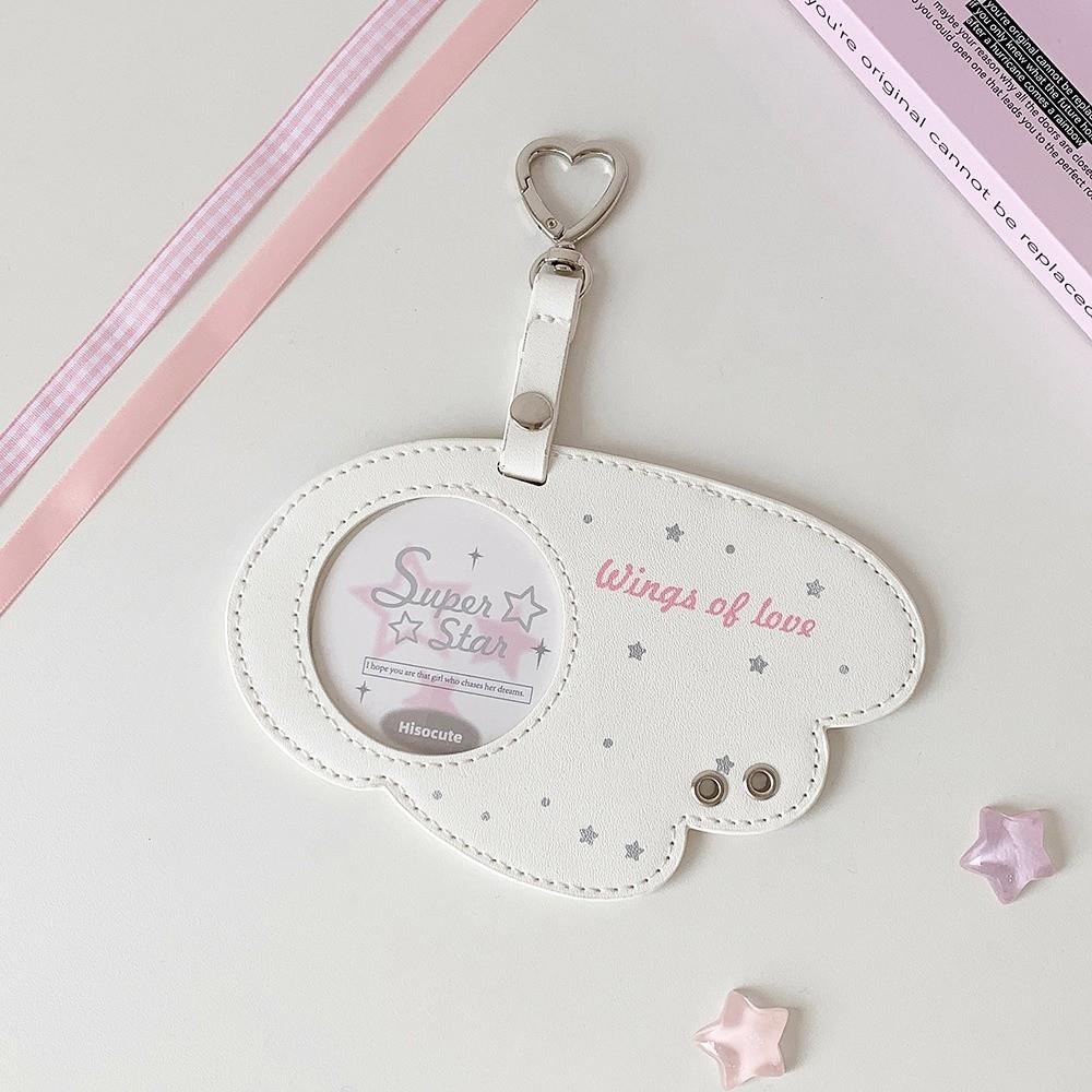 

Waterproof Idol Badge Holder Unique Pu Leather Badge Protective Case Portable High-quality Card Holder For Collectors Fans белый