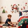 25x29cm Christmas Theme Wall Decals Snowman / Santa Claus / Deer Removable Cute Cartoon Home Decor For Winter School Class Room
