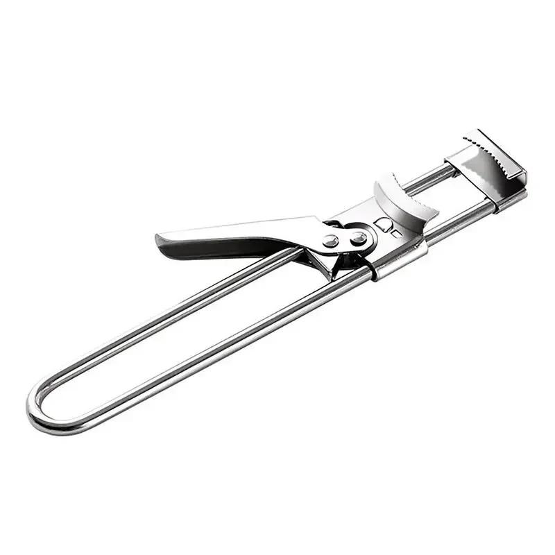 Stainless steel manual bottle opener, multi-function can opener, lid opener, kitchen accessories, adjustable can opener