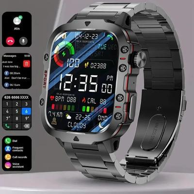 2025 Neue Militär-Smartwatch Herren IP68 5ATM Outdoor-Sport Fitness-Tracker Gesundheitsmonitor 1,81 Zoll BT-Anruf Smartwatch für Xiaomi