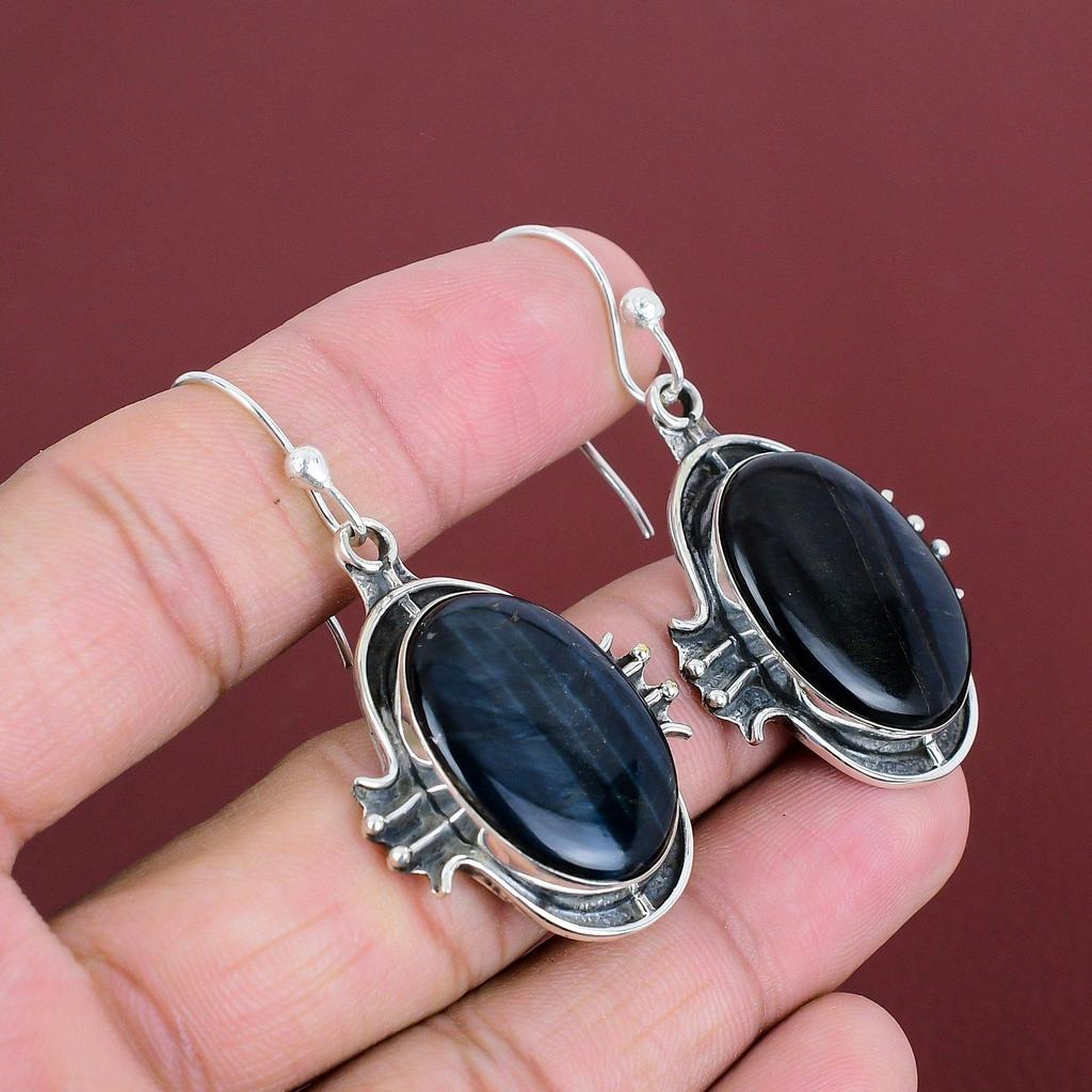 Pietersite Earring Handmade Jewelry Natural Gemstone Earring 925 Sterling Silver Earring Dainty Jewelry Brand New Earrings Anniversary Gifts