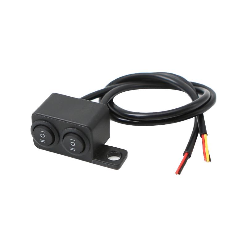 Waterproof Dual-Color Spotlight Switch for Electric Car Mirror Installation