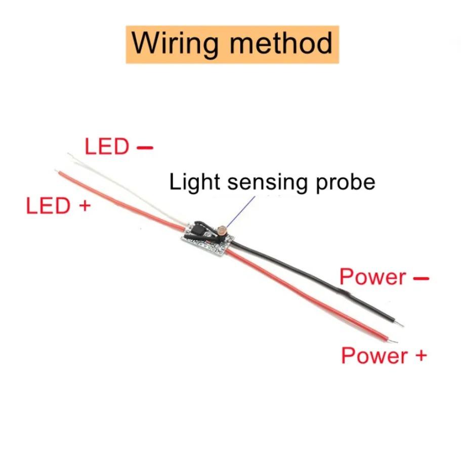 DC 3.7V 5V 12V 24V Photo Control Sensor 5-level Adjustment Light Sensor Switch Auto ON Off Photocell Street Light Switch 5A