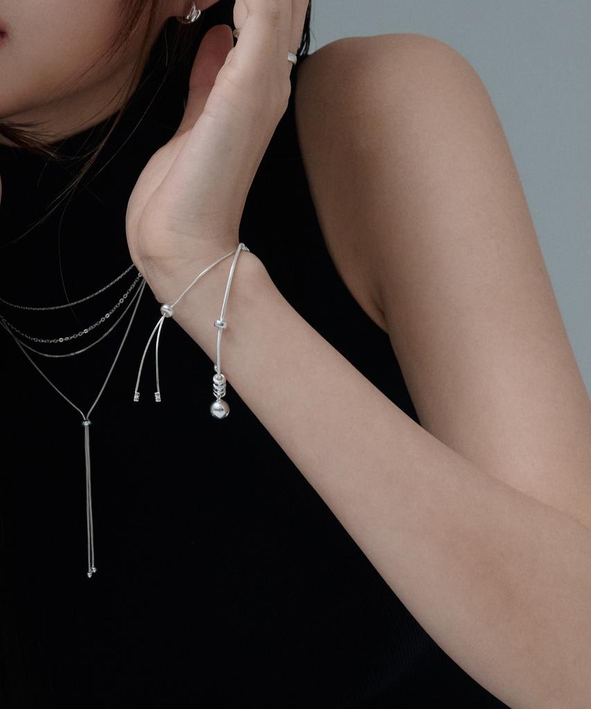 Baradu 925 Silver Ball Rope Bracelet