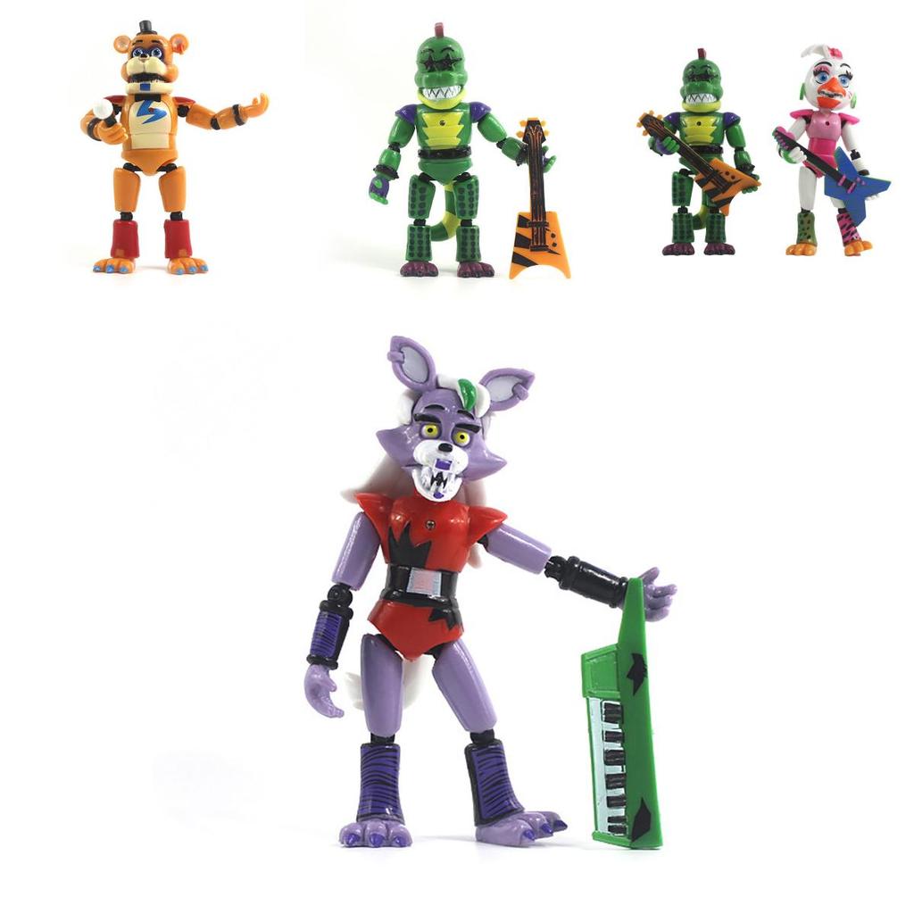 Five Nights At Freddy's Security Breach 5pcs Light-up Action Figures For Kids' Playtime
