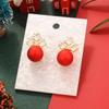 2024 Festive Snowflake Diamond Earrings: Red Series for New Year, Autumn, Winter, Valentine's, and Christmas Celebrations
