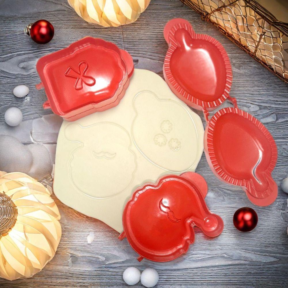3pcs/Set Plastic Christmas Hand Pie Molds Gift Box Hazelnuts Dough Press Mold Tool  Baking Tool