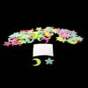 100pcs Stickers Moons Night Art Plastic Removable Bedroom Ceiling Space DIY Star Decal Stars Decor Fluorescent