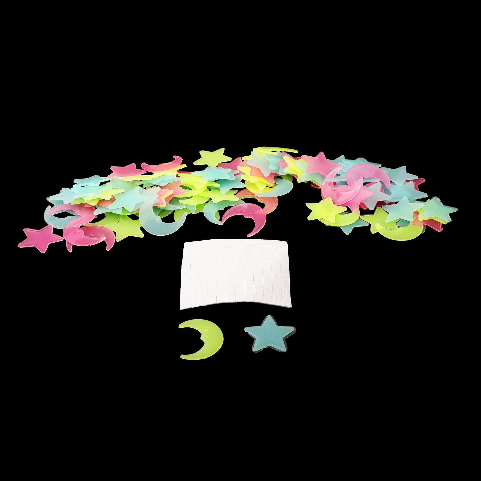 100PC Stickers Fun 100PCS Glow In The Dark 100Pcs 100Pcs Pack Living Luminous Moon Fluorescent Moons 100pcs Night China Mainland