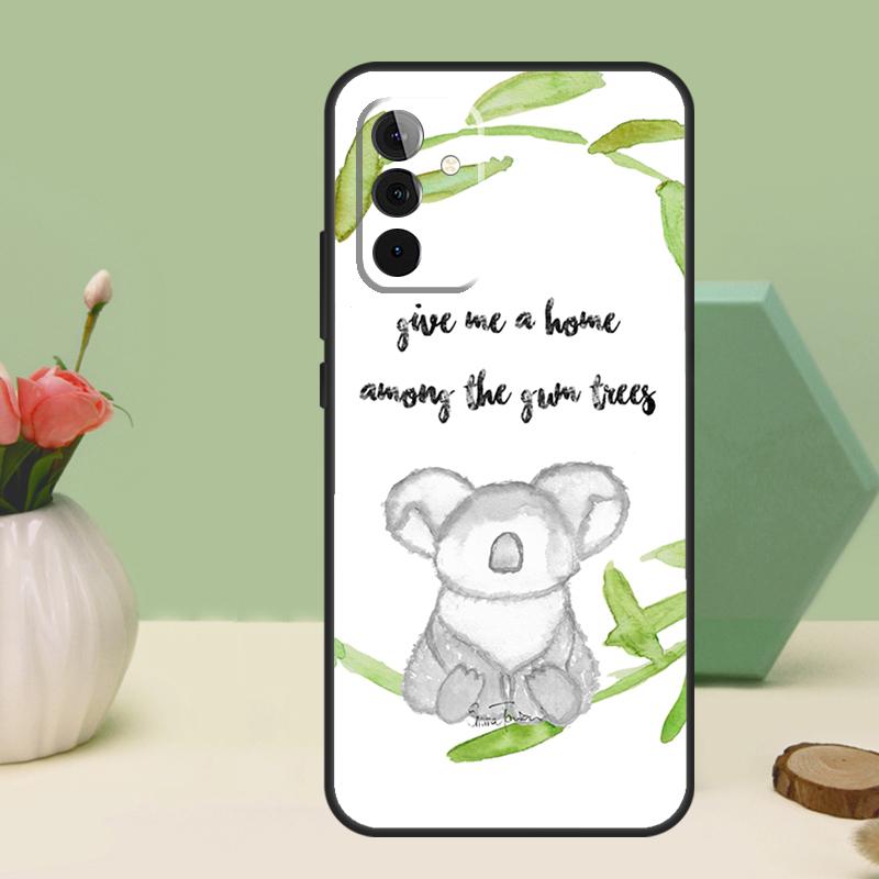 Cute cartoon watercolor animal koala For Samsung Galaxy A26 A54 A34 A14 A52 A32 A12 A13 A33 A53 A15 A16 A36 A56 A06 A35 A55 Case