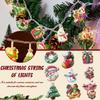 Christmas String Lights, 20 LED Xmas Warm Lights Hanging Decors With Claus Wreath Tree Snowman Candy Cane Hat Stockings Battery Operated Indoo
