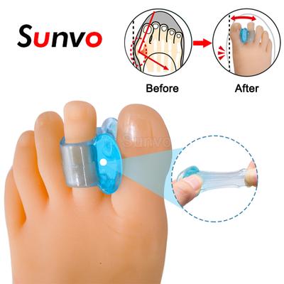 Sunvo silikonowy separator palców stopy palucha koślawego korektor zaopatrzenie ortopedyczne zespół cieśni kanału nadgarstka kciuk regulator prostownicy narzędzia do pielęgnacji stóp