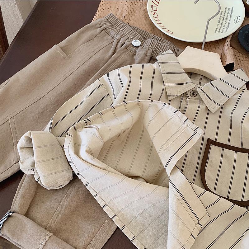 Children's Long Sleeve Cardigan Shirt – Boys & Girls Korean Style for Spring/Autumn 2025