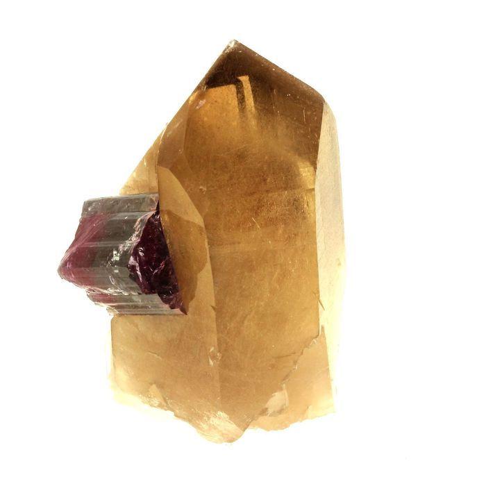 Pierres et Minéraux. Quartz + Tourmaline. 807.0 ct. Pederneira mine, Minas Gerais, Bresil.