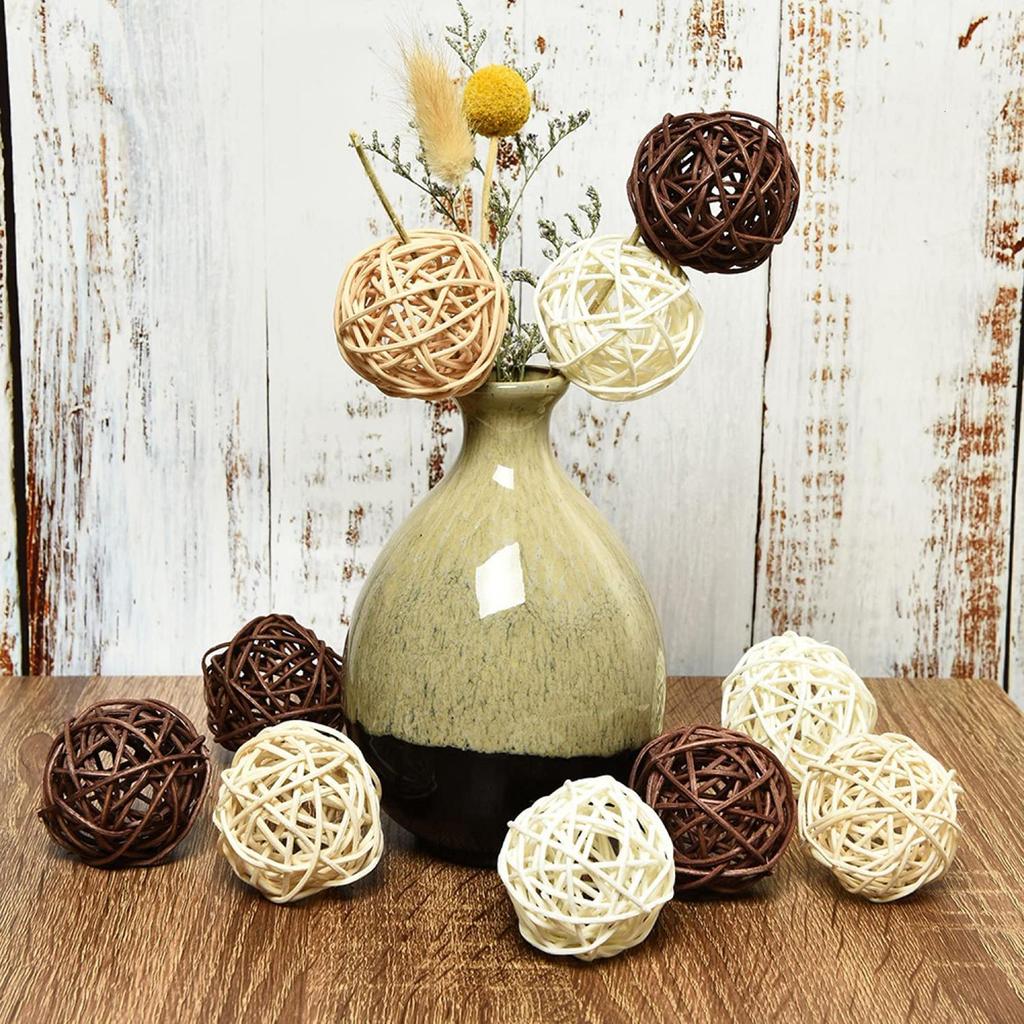 Wicker Rattan Balls Decorative Ball Decor Ornament Home Decoration Craft DIY