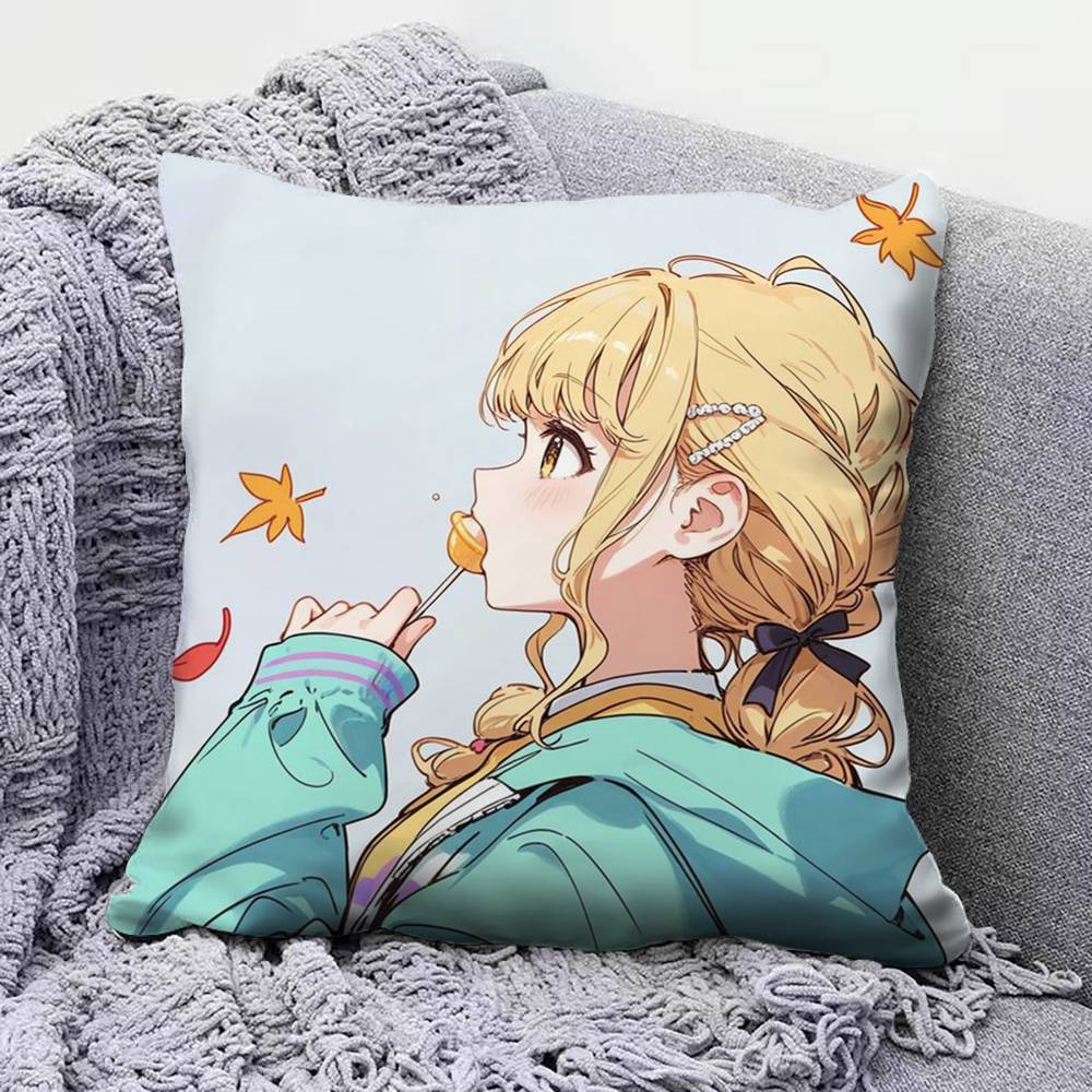 Fujita Kotone Cute Anime GGirl  Pillow Covers Home Sofa Cushion Covers and Aecorative Custom