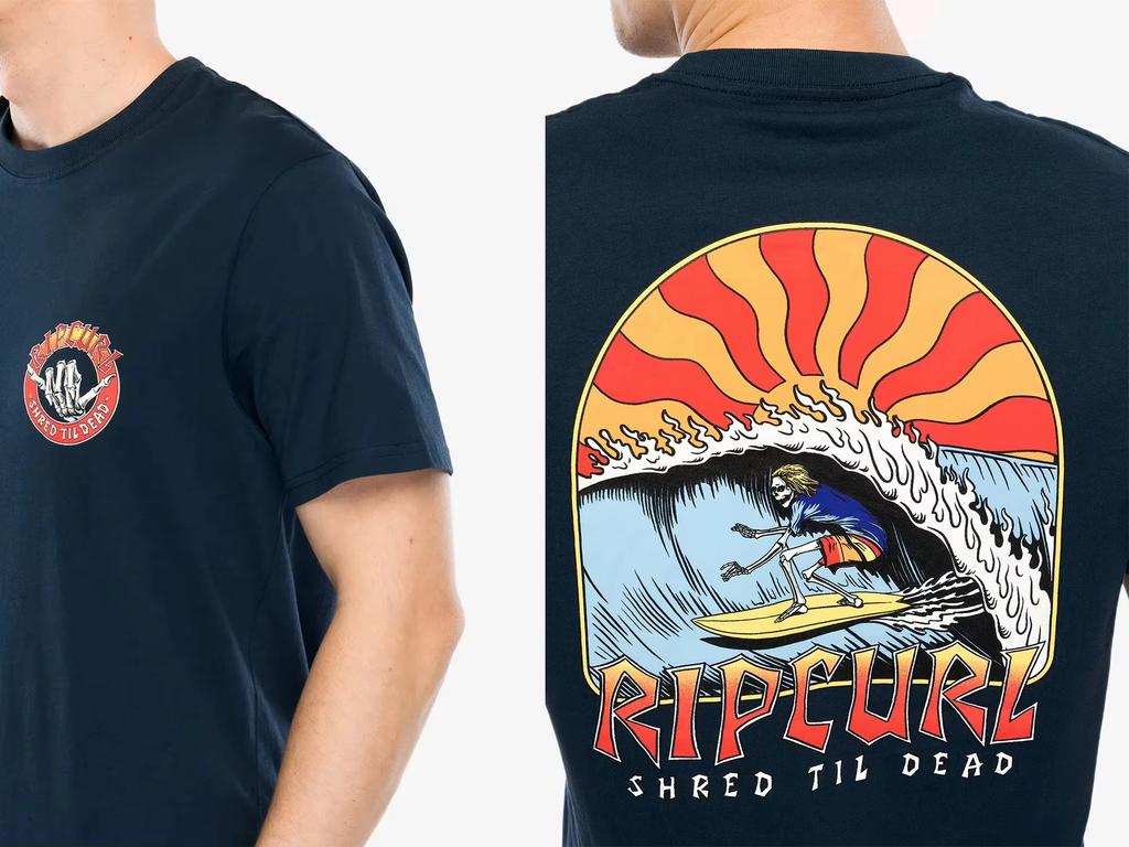Nové Venkovní tričko RIPCURL s potiskem písmen Krátký rukáv Venkovní sporty Surfing Krátký rukáv Sportovní Fitness Pohodlí