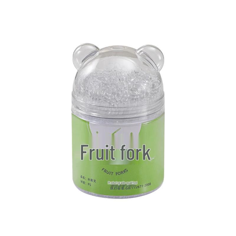 COFLYEE Disposable Bamboo Pattern Plastic Fruit Forks