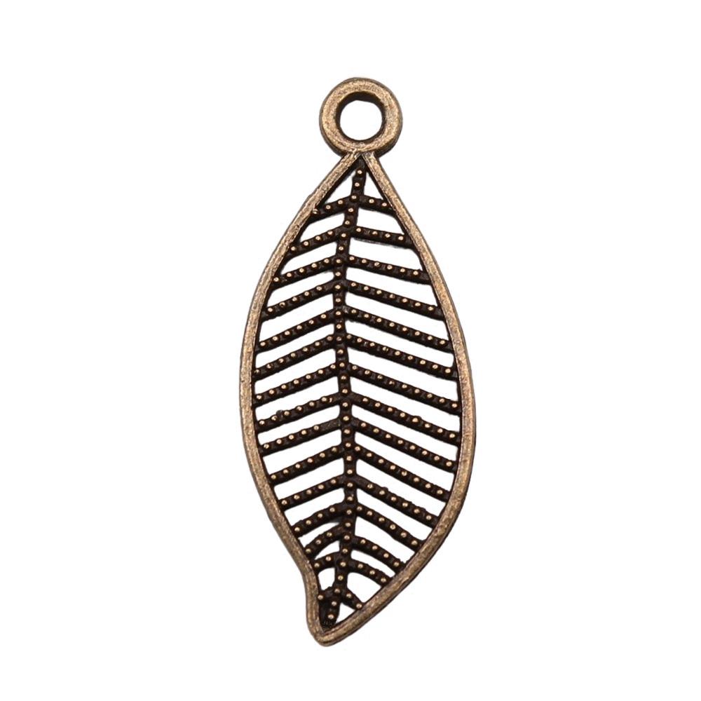 Filigree Leaf Charms Antique Alloy Pendants For Nature Inspired Jewelry